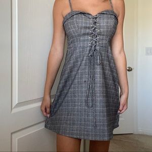 Plaid dress.